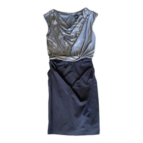 NWT BLACK Saks Of Fifth Ave Womens Size 2 Drapped Cocktail Dress - Picture 1 of 9